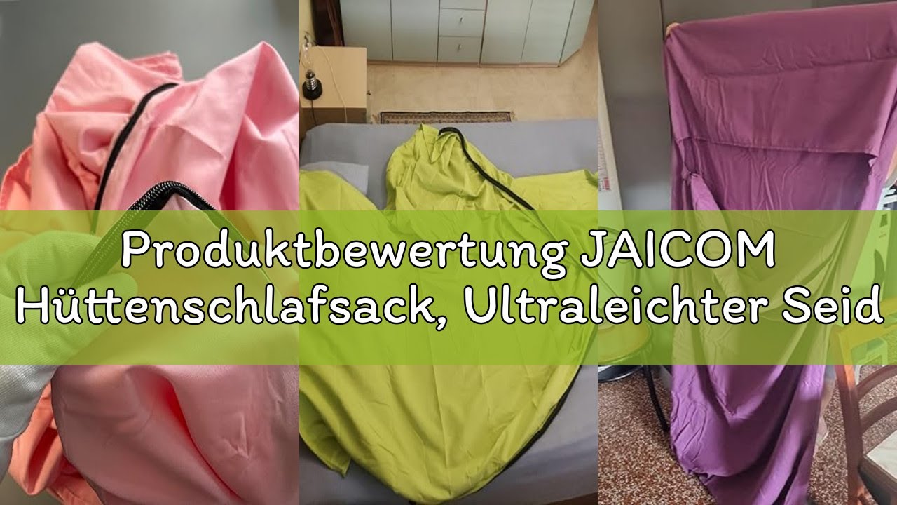 Produktbewertung JAICOM Hüttenschlafsack, Ultraleichter Seideschlafsack für Reise, 2in1 Hüttenschlaf