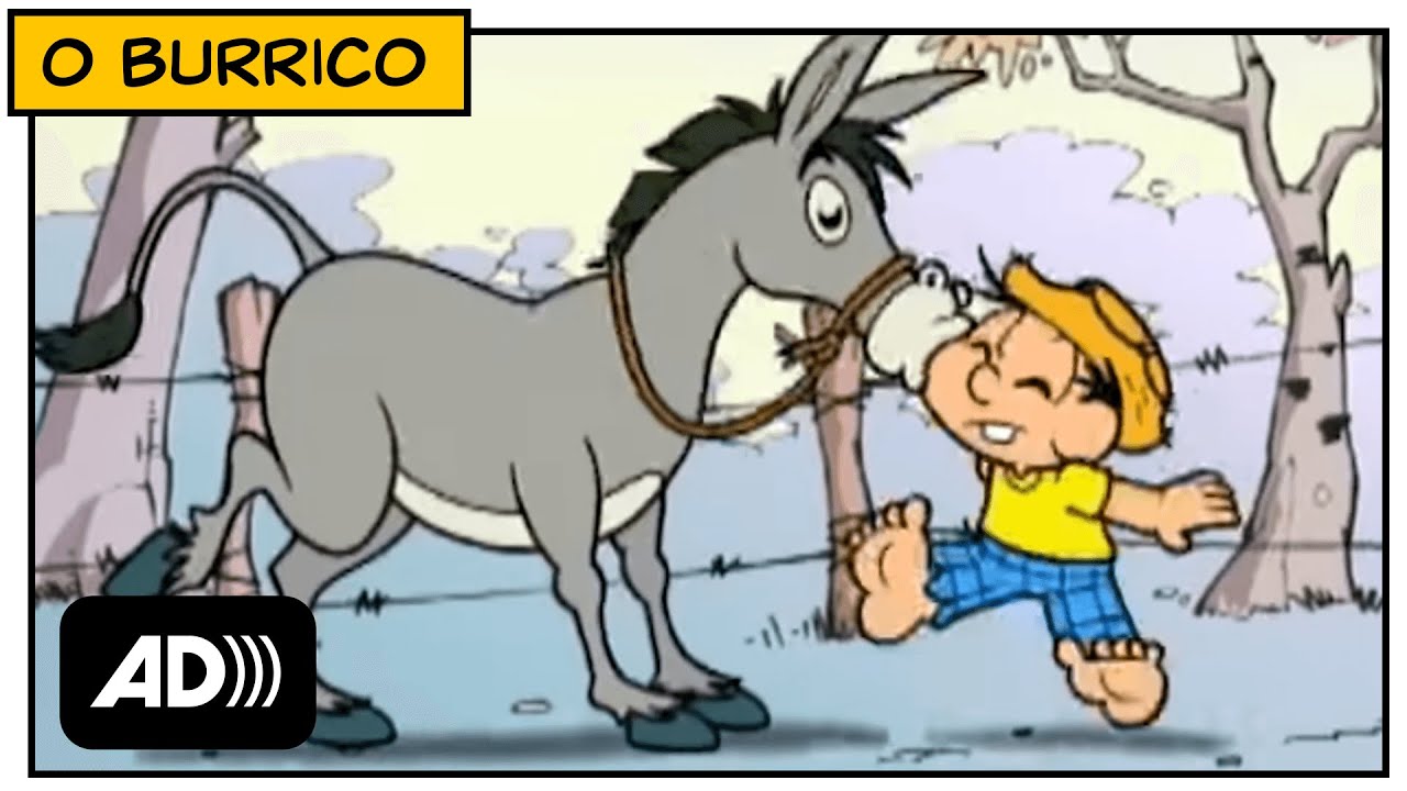 😎[AUDIODESCRI&Ccedil;&Atilde;O] Turma da M&ocirc;nica | O Burrico