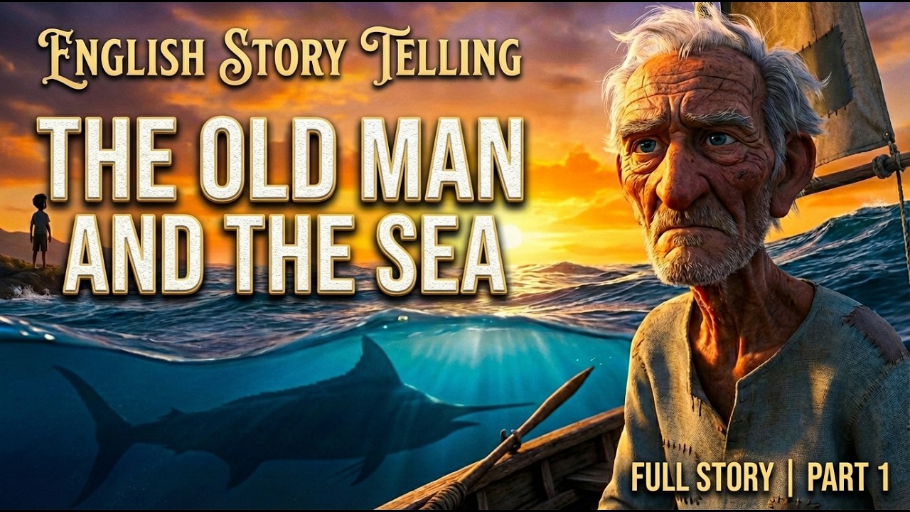 The Old Man and the Sea |  Part 1 | Full English Storytelling Audiobook | Ernest Hemingway