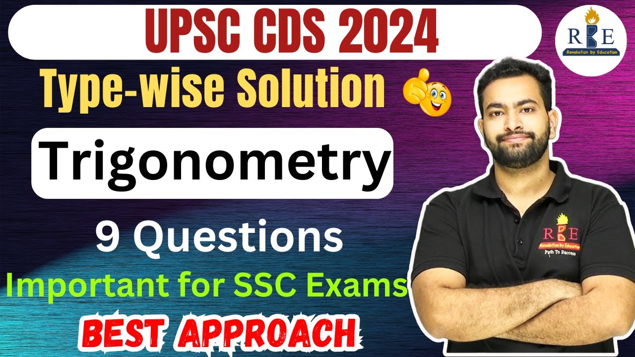 UPSC CDS 2024 Trigonometry all questions  Practice| Easy Solution| SSC aspirants must try