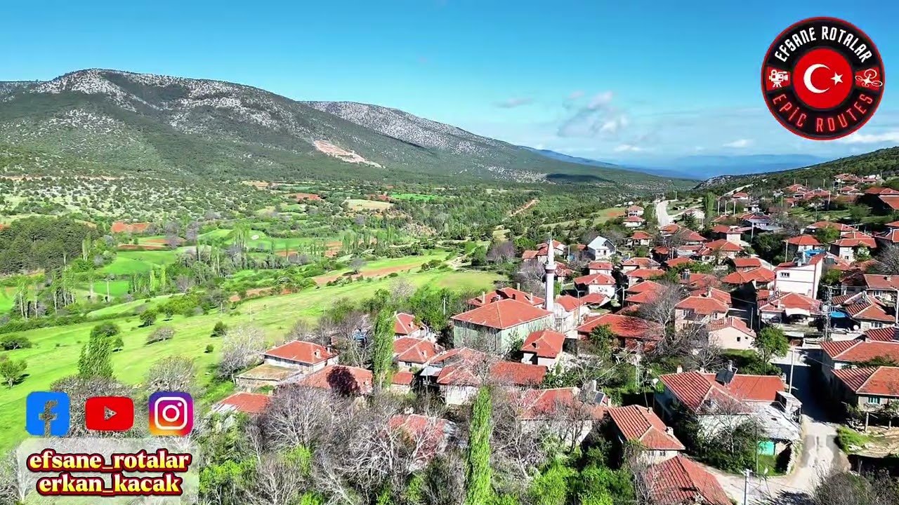 Eskişehir Mihalıççık Sorkun Köyü Dron görüntüsü