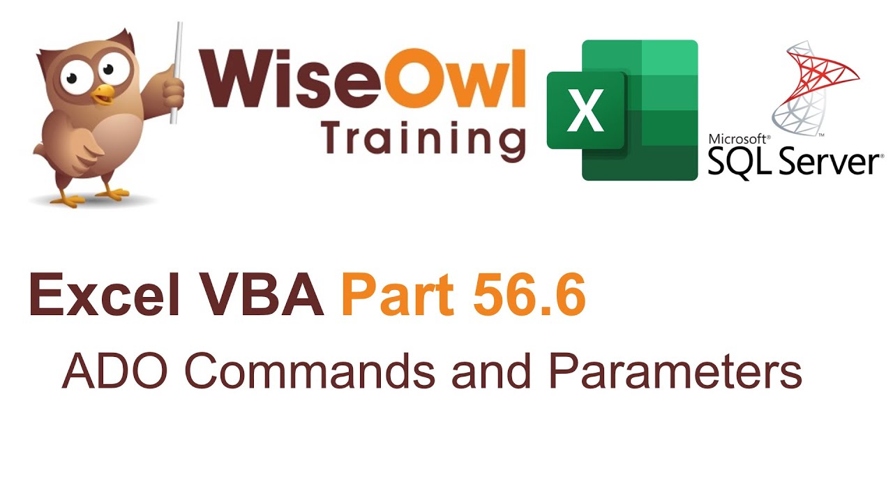 Excel VBA Introduction Part 56.6 - ADO Commands and Parameters