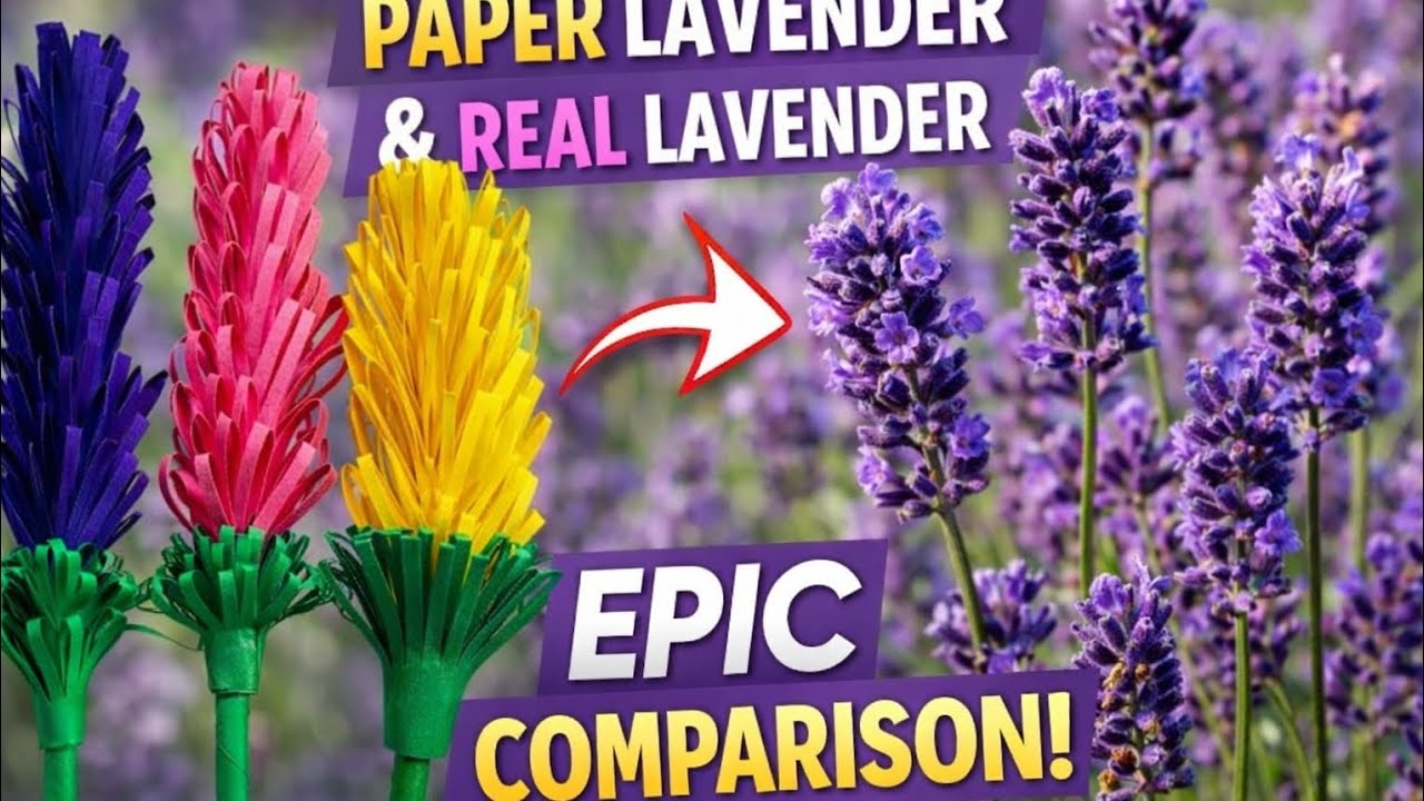 DIY how to make lavender paper flower craft ideas 💡#diy #viral #craft #trending 