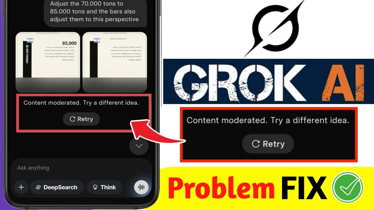 how to fix content moderated error on grok AI | Content generation problem solved 2026 #grokai