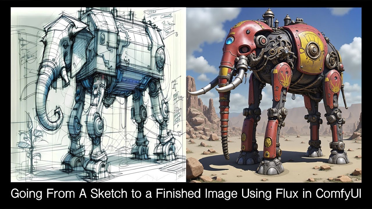 Going From a Sketch to a Finished Image Using Flux in ComfyUI