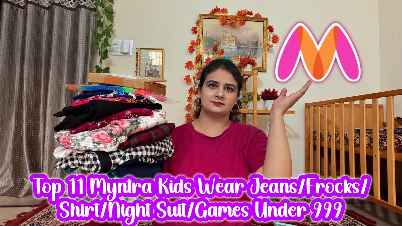 Top 11 Myntra Kids Wear Haul | Jeans/Night Suits/Frocks/Shirt For Girls Under ₹999 | @HarviFashions 
