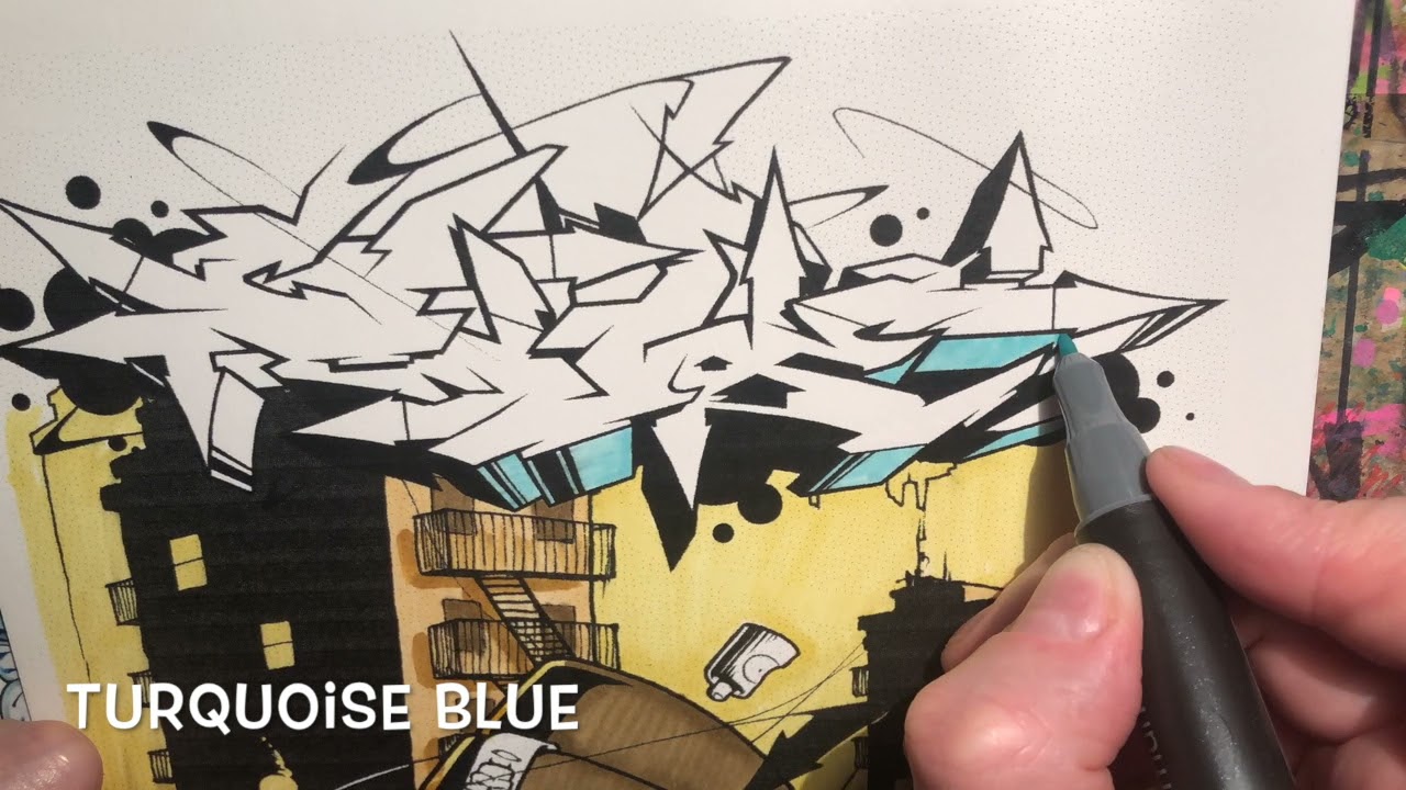 Colouring tutorial for beginners/Intermediates for graffiti blackbook work