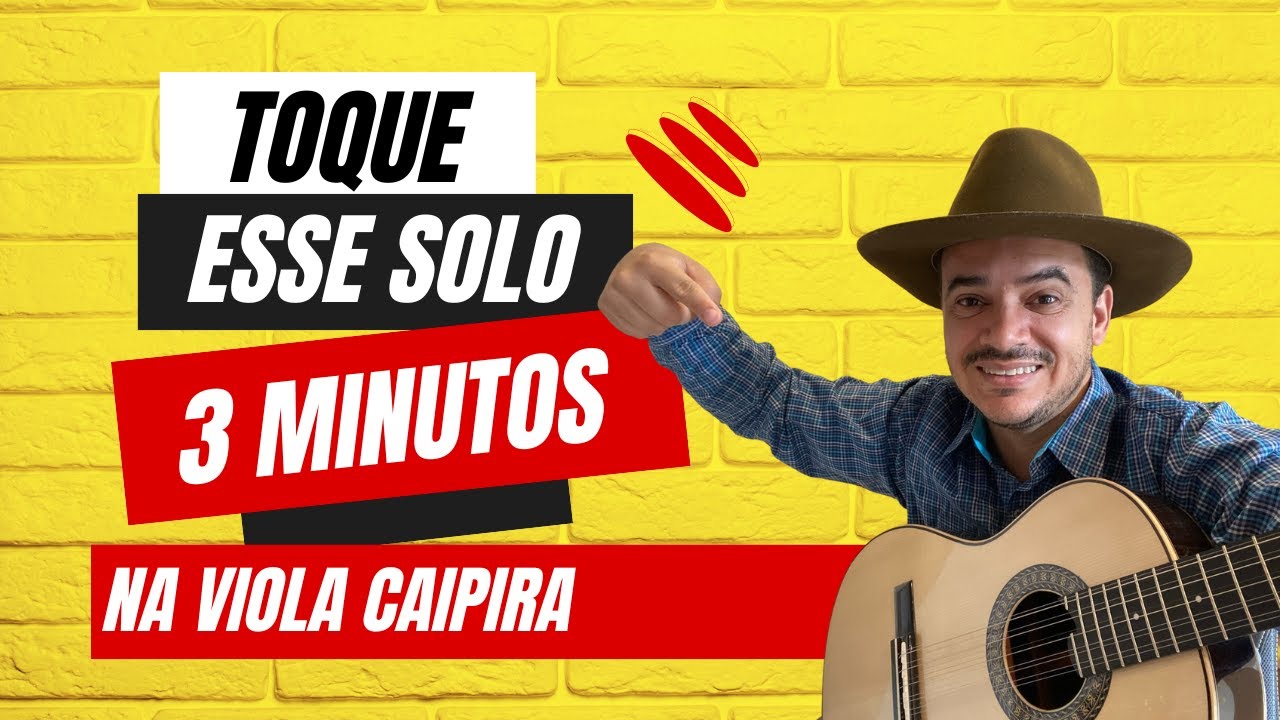 Toque esse SOLO F&Aacute;CIL e FAMOSO NA VIOLA CAIPIRA com APENAS 2 DEDOS - Prof. Fred Maciel