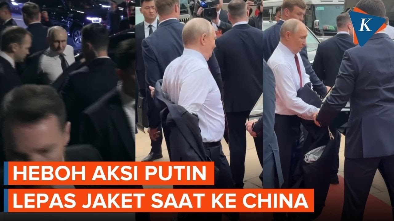 Вирусное видео: момент, когда Путин снимает куртку по прибытии в аэропорт после встречи с Си Цзин...