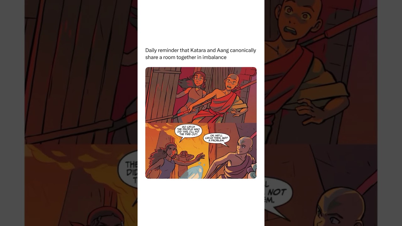 Aang And Katara In The Comics