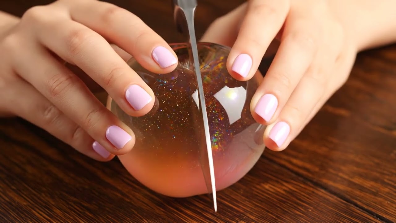 Ultra Satisfying Crystal Orb Cutting ✨ Catplant ASMR Glitter Reveal & Crunch@perfecut.cutasmr