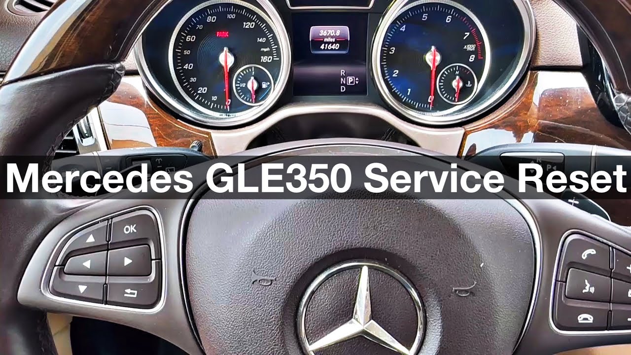 Mercedes Benz GLE350 сброс сервисного обслуживания масла / техническое обслуживание 2018 E350