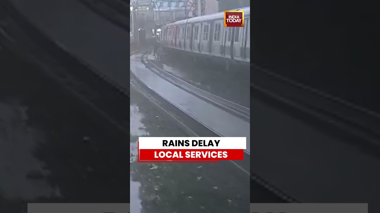 Mumbai Weather Updates: Rains Slow Local Train Services Across City #shorts