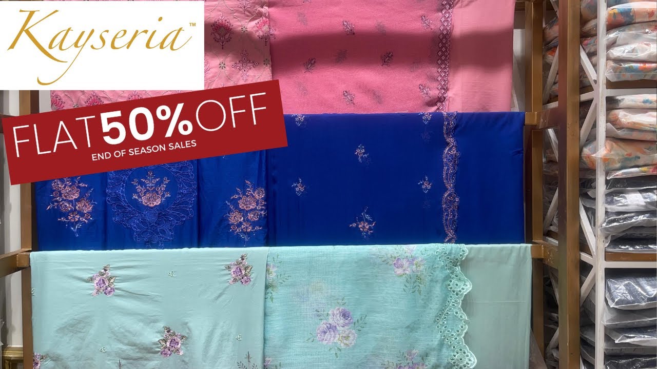 Kayseria Flat 50% Off | Unstitched Collection Big Sale 2025 | Afsheen Closet