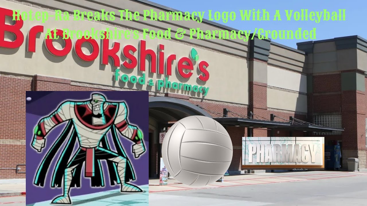 Hotep-Ra Breaks The Pharmacy Logo With A Volleyball At Brookshire's Food & Pharmacy/Grounded