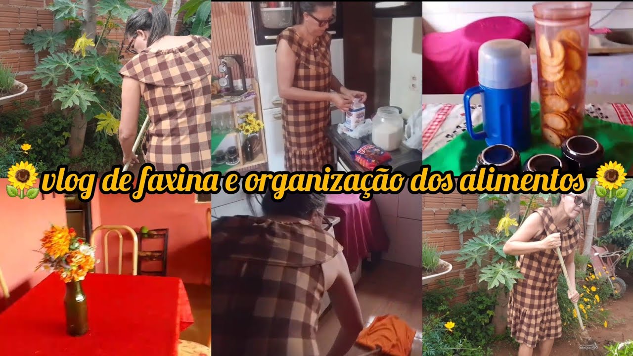 DIA DE FAXINAR A VARANDA E LAVANDERIA +ORGANIZEI OS ALIMENTOS  NOS POTES 