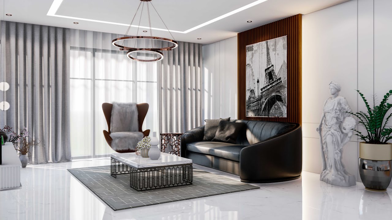 Tutorial Project #6 Modeling in Revit & Rendering in lumion11 -Living Room|