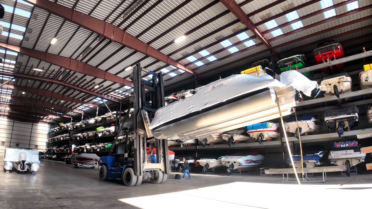 Barletta Pontoon Boats Delivery Day | Real Unloading Process at America Water Sports