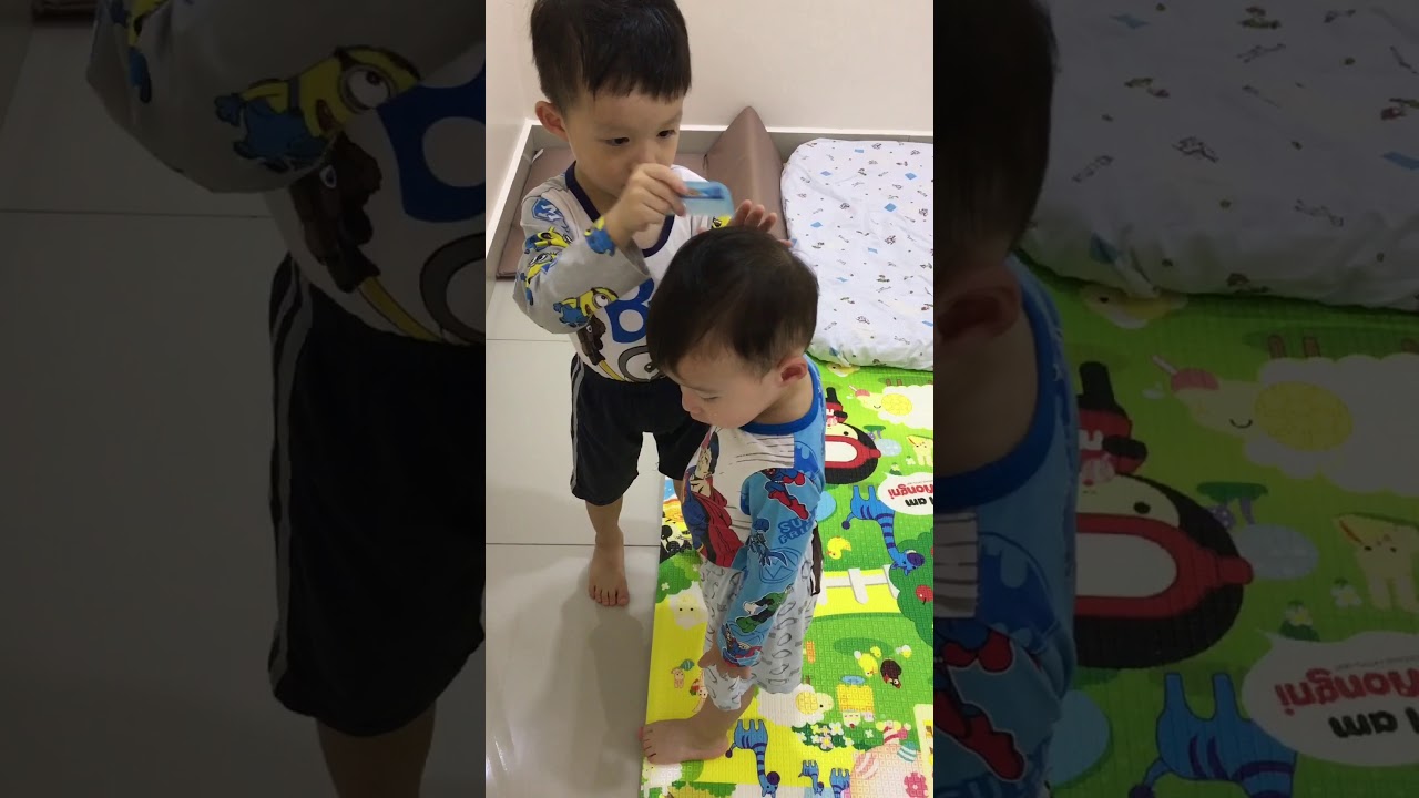 ‘Loving’ Brother help ‘obedient’ Sean to comb hair