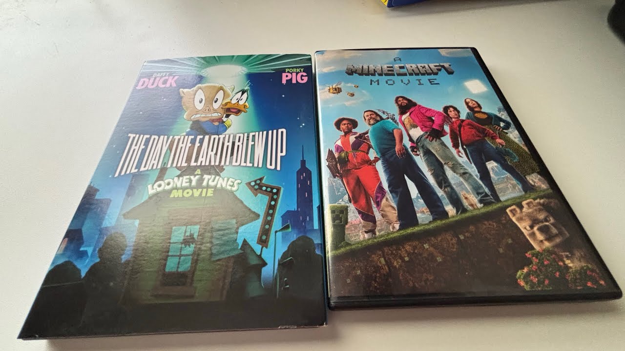 New double feature DVD unboxing!￼ Looney Tunes and Minecraft!!!