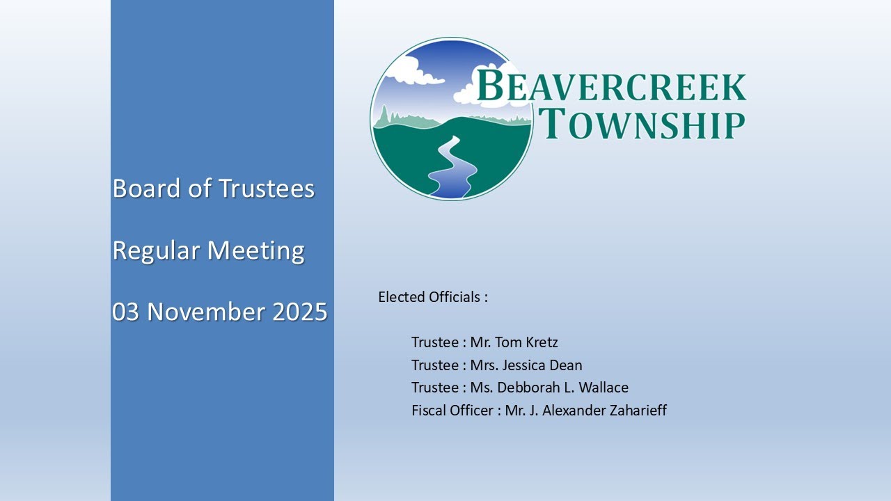 Beavercreek Township - 03 November 2025 Regular Trustee Meeting