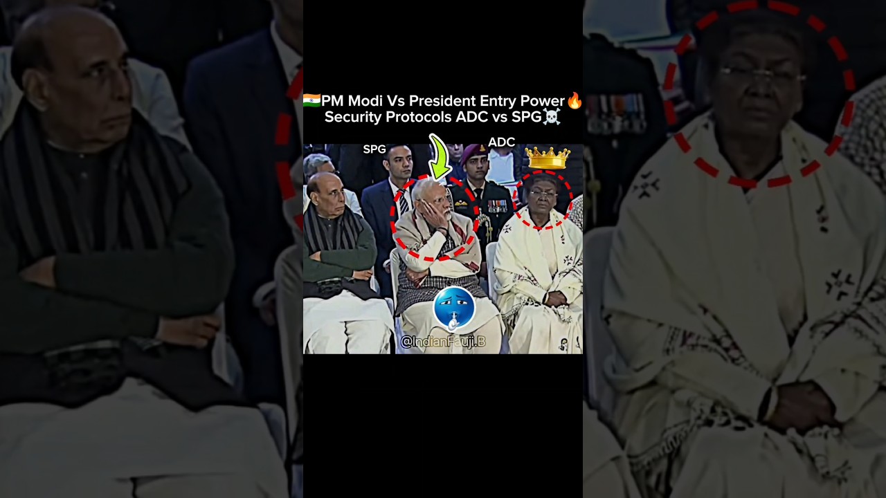 🇮🇳 PM Modi vs President Entry Power🔥☠️ Security Protocols ADC vs SPG☠️💥 #president #pmmodi #status