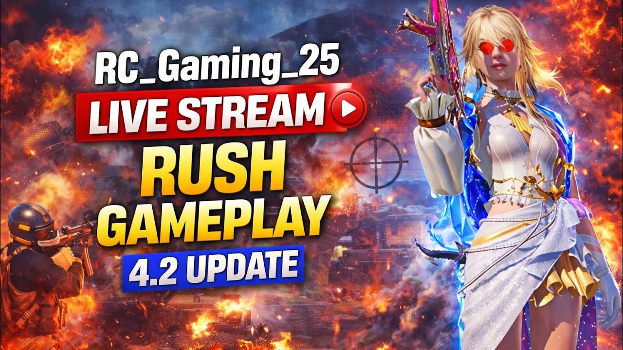 😍RC_Gaming_25 Is Live Streaming Rush Game Play Classic Erangle Mode 