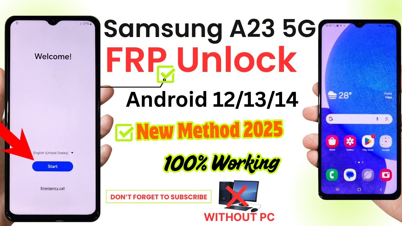 Samsung Galaxy A23 5G FRP Unlock Android 12,13,14,15 Without Pc 2025
