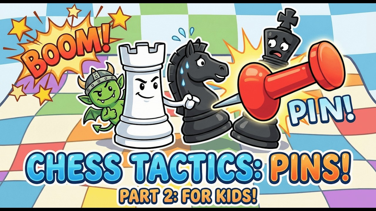 Pin 'Em & Grin! 8 Epic Chess Pin Puzzles to Crush Opponents (Kids Tactics Pt. 2) 🧩🔥