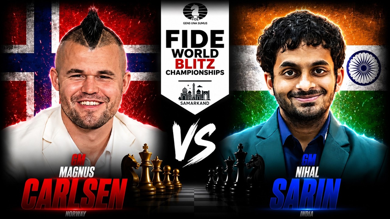 GM Magnus Carlsen vs GM Nihal Sarin | World Blitz Championships