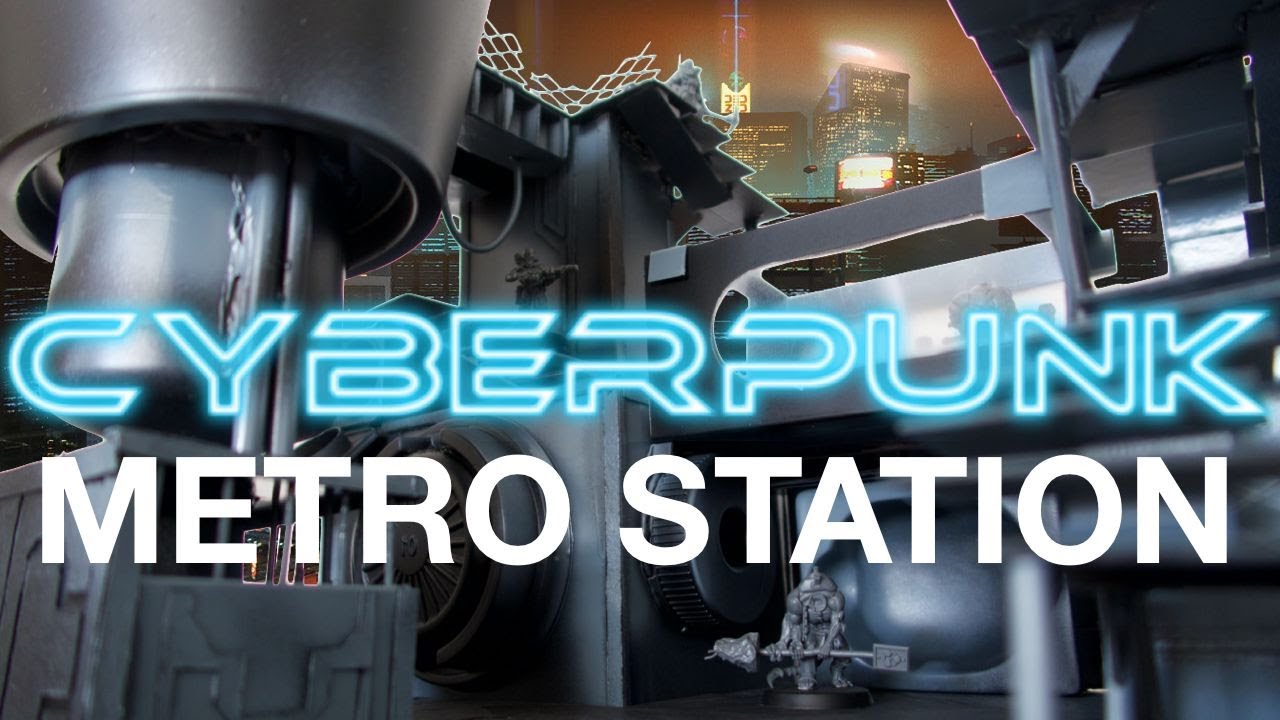 DIY Sci-Fi Terrain: Cyberpunk Metro Station Industrial Scenery for Warhammer 40k Necromunda Infinity