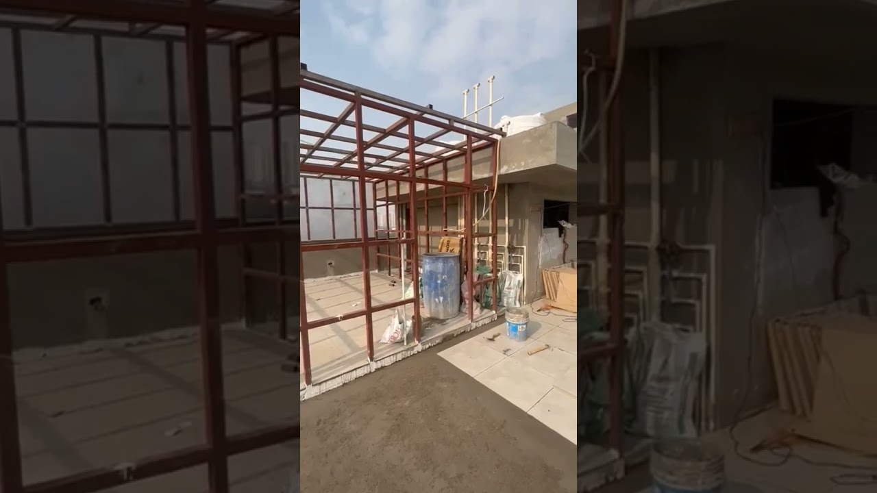 Roof top ms frame, Roof top room, prefab house #pufpanel #prefabhouse