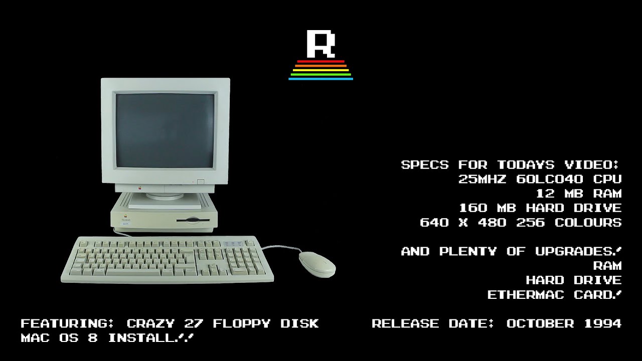 The Macintosh LC475, upgrades and a CRAZY 27 floppy disk install!