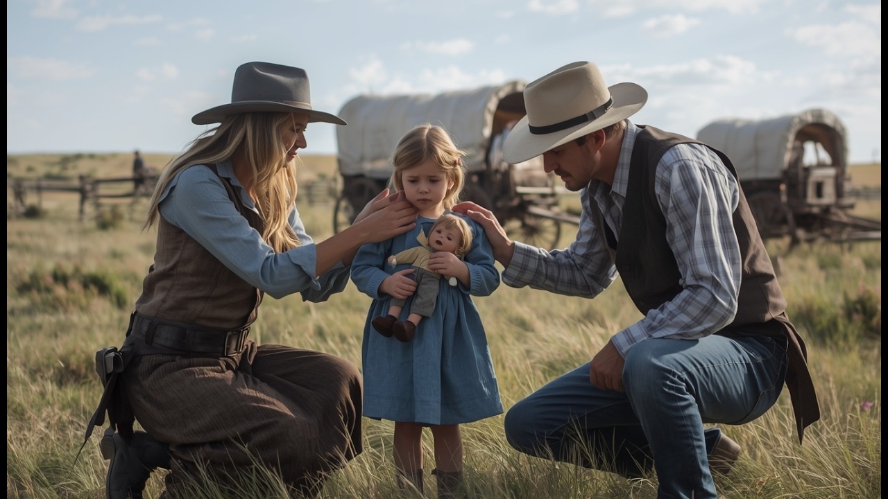 The Cowboy Found a Child Alone Beside the Wagon — He Took Her Hand and Said, “I’ll Be Your Father”