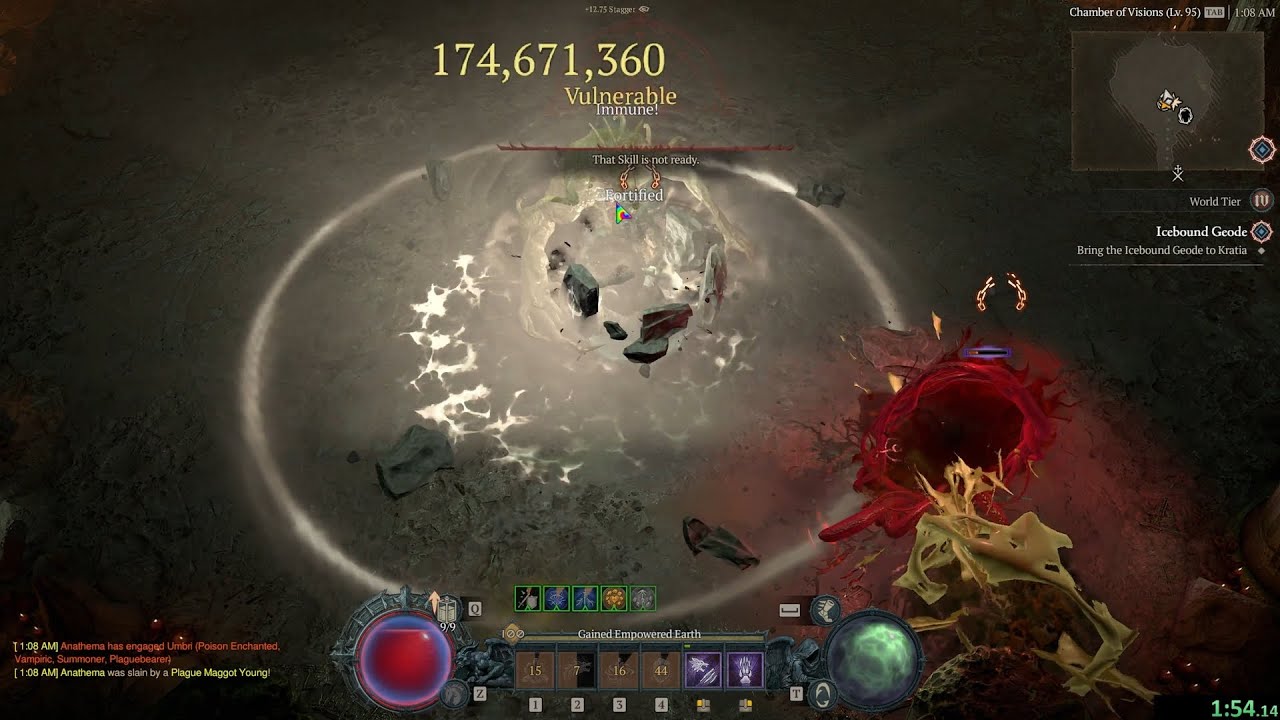 S1 Diablo 4 Speedrun | 1:54.14 T100 Komdor Temple with EB Druid