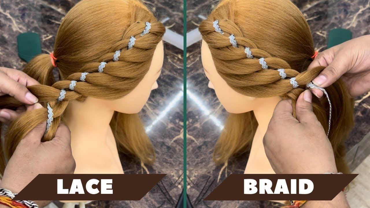 How to make lace braid on front hairstyle / lace braid hairstyle / bridal lace front variation 