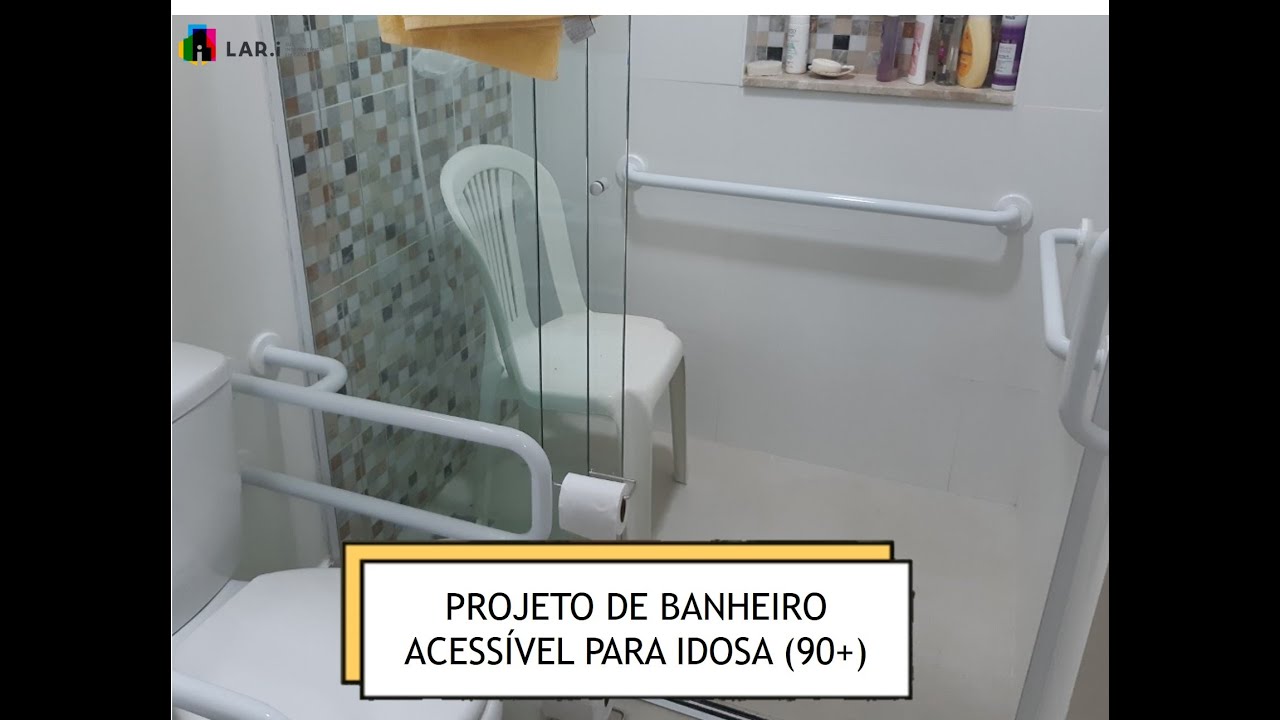 Projeto de Banheiro Acessível para Idosa 90+