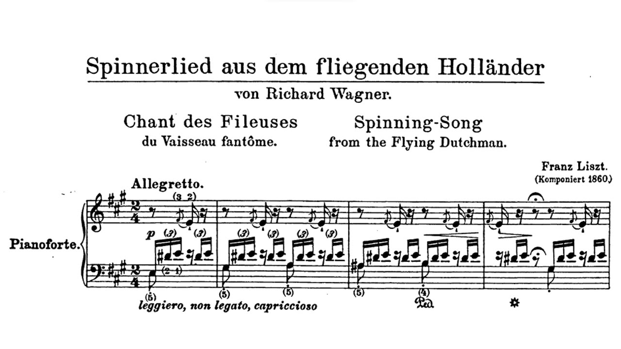 R. Wagner/F. Liszt - Spinnerlied aus dem Fliegenden Holländer, R273/S440 (Wolfram)