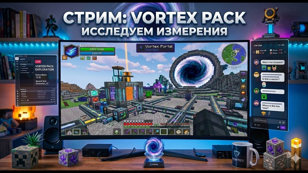 ВЫЖИВАЕМ НА СБОРКЕ VORTEX МАЙНКРАФТ #klauncher #KLauncher