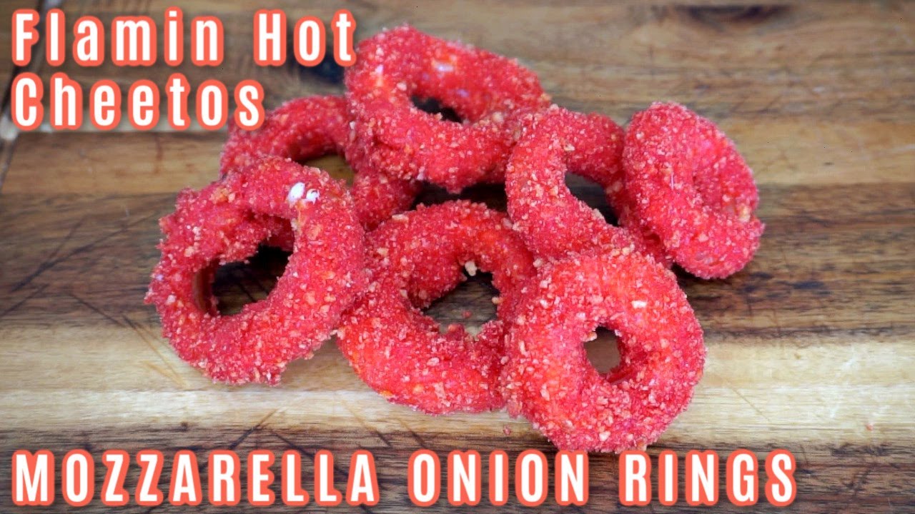 Flamin 🔥Hot Cheetos Mozzarella Onion Rings Recipe | Simple and Delish by Canan