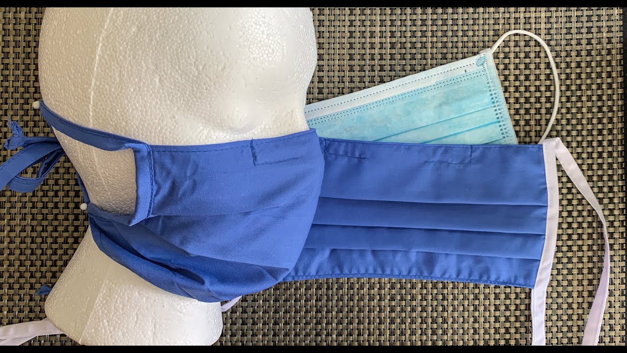 Perfectly Pleated Face Mask w Removable Nose Bridge, Filter Pocket, and Fabric Ties. See Description