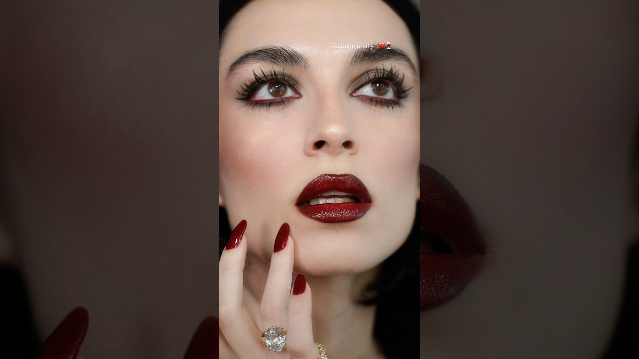 If you wanna look vampire pretty this tutorial is for you 🖤🍷#v#vampireprettym#makeup