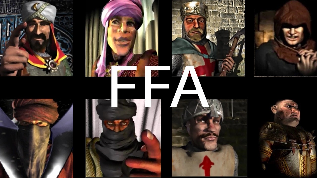 SALADIN VS EMIR VS LIONHEART VS ABBOT VS WAZIR VS NIZAR VS SHERIFF VS PIG | Stronghold Crusader