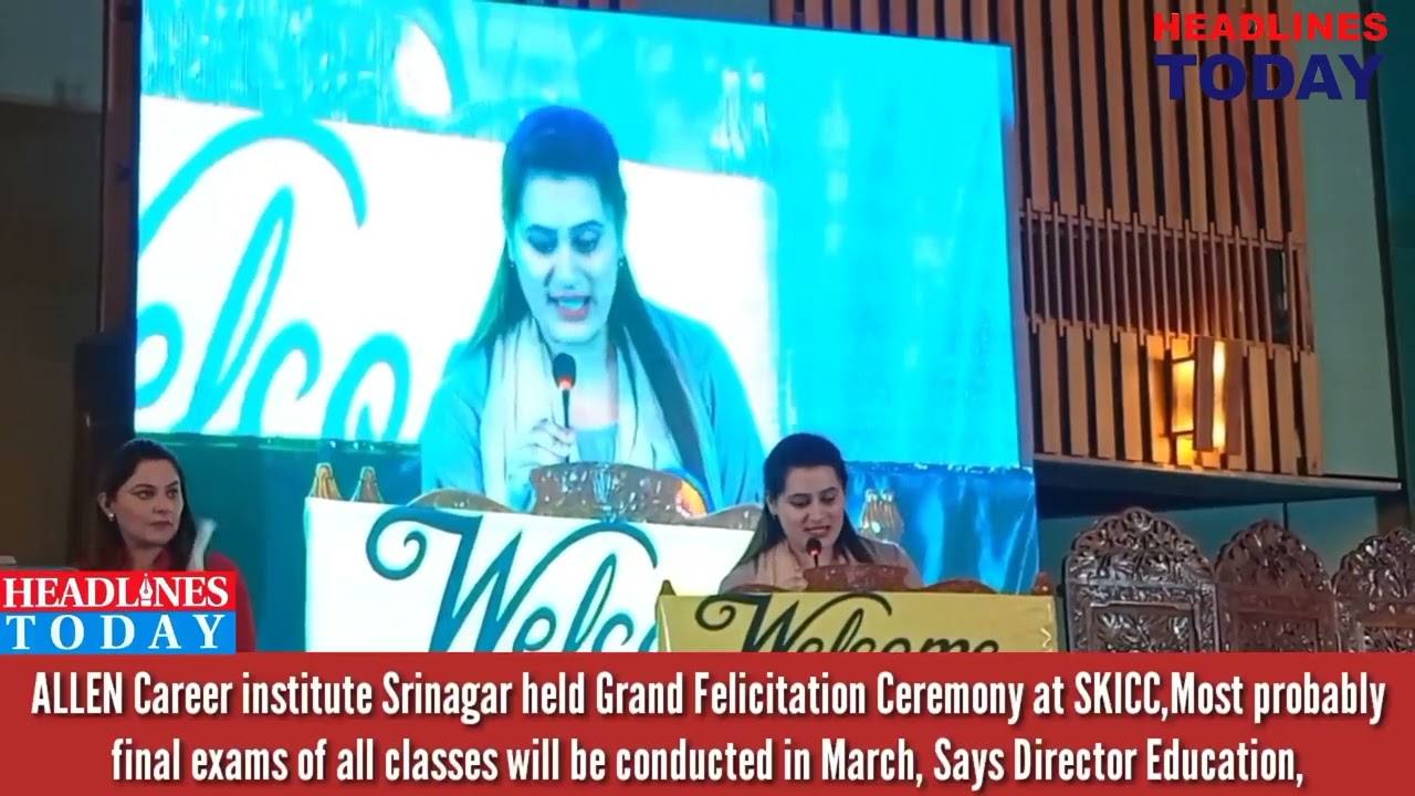 ALLEN Career institute Srinagar held Grand Felicitation Ceremony at SKICC Srinagar,