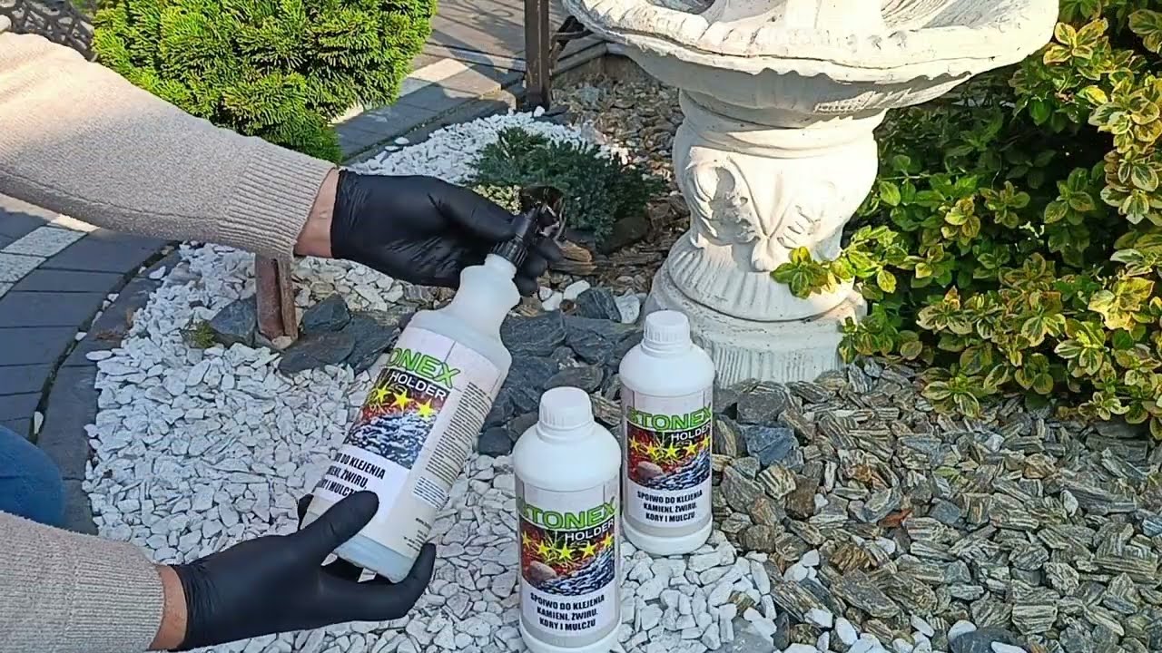 Jak utwardzić żwir i korę żeby się nie rozsypywał? Skuteczny spos&oacute;b | Spoiwo do kamienia i kory