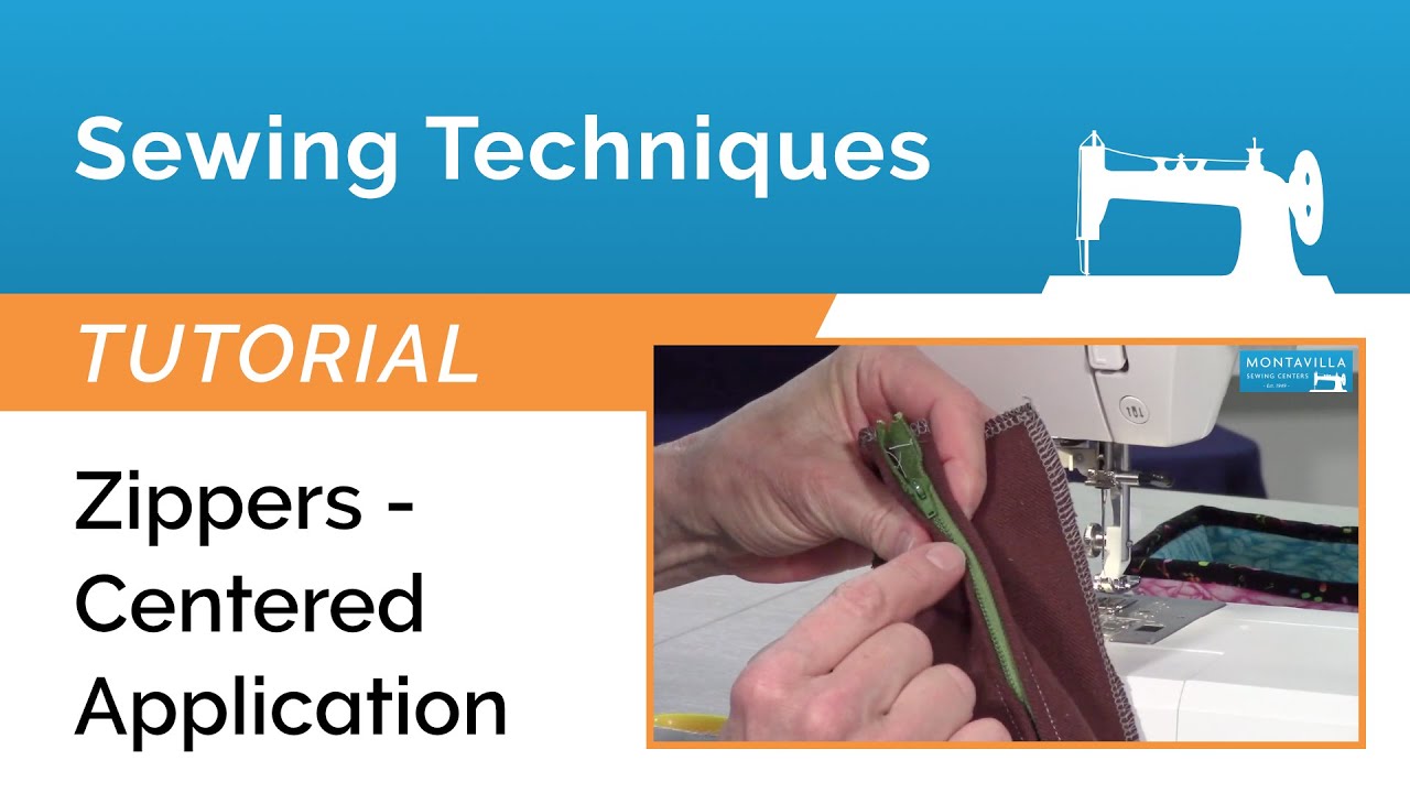 Sewing Techniques - Sewing on Zippers - Centered Application