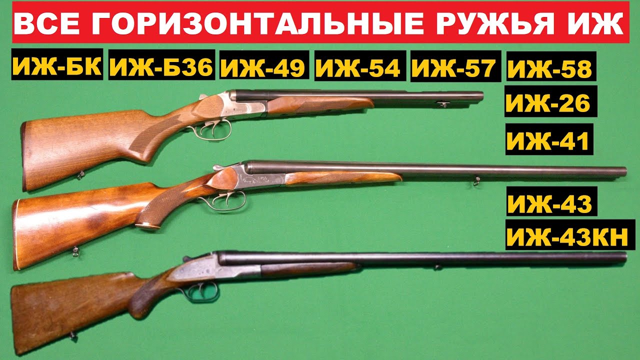 💥 ВСЕ ГОРИЗОНТАЛЬНЫЕ РУЖЬЯ ИЖ (MP Baikal) ОТ ИЖ-БК до MP-43