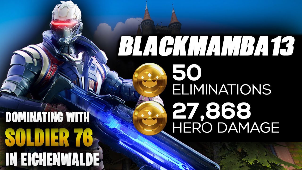 Soldier 76 Dominating Eichenwalde - Overwatch Gameplay