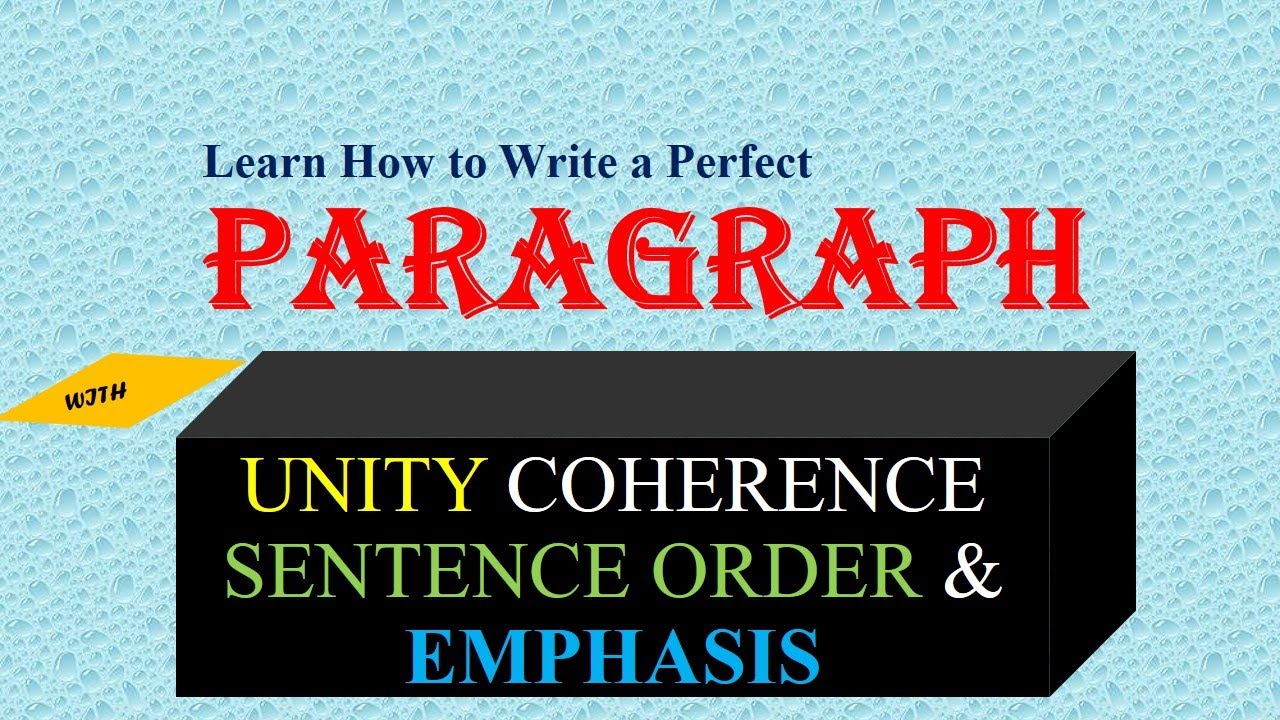 Paragraph Writing in English|Development|Unity|Coherence|Topic Sentence| Format&Sampleसीखे हिन्दीमें