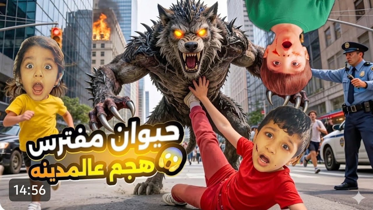 حيوان مفترس هجم على مدينتنا😭اشتغلت صفارات الانذار🚨دليار ومنان خافو كتير